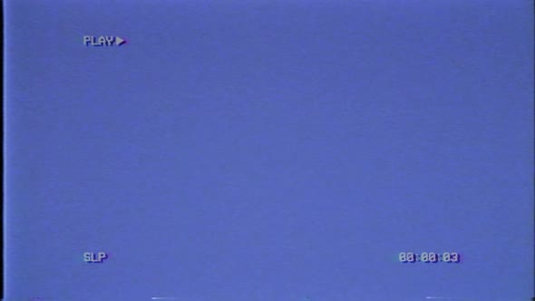 VCR Play button and artifacts on blue screen alt