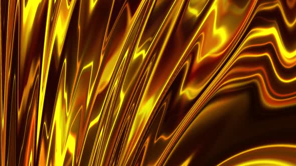 Golden Liquid Abstract Background Seamless Loop V13