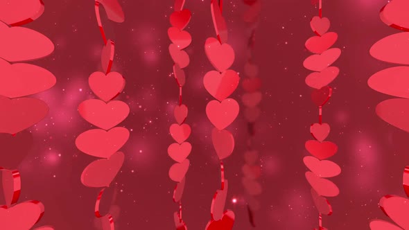 Background Through Rotating Hearts