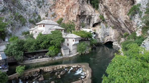 Drone View Blagaj Tekija