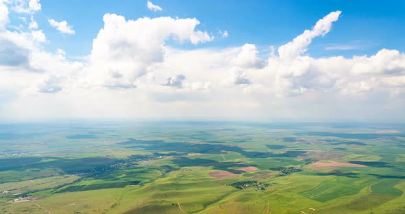 Shadows from the clouds in the fields