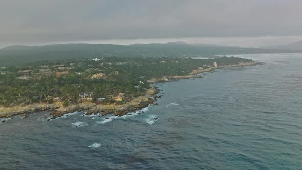 Majestic Rocky Coastline of Carmel Highlands California USA