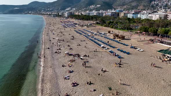 Summer Cleopatra Beach aerial view 4 K