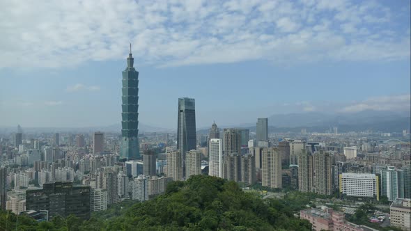 Beautiful building of Taipei city in Taiwan