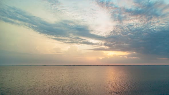 Timelapse Beautiful Landscape of the Sunset on the Beach