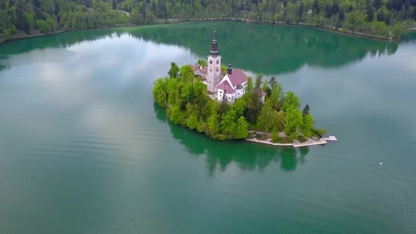Aerial View of Lake Bled, Slovenia 2