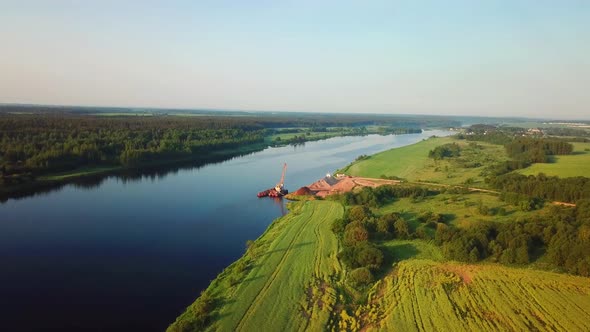 Western Dvina River And Dredge 05