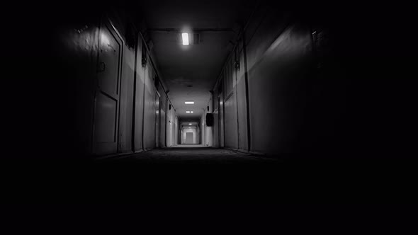 Scary Hospital or Laboratory Corridor 