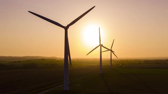 Wind Farm at Sunrise