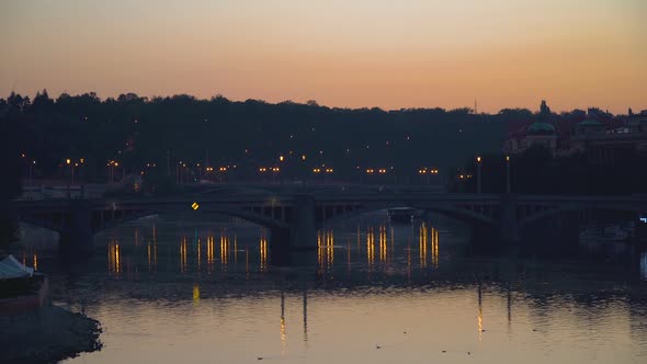 Manesov Bridge at Twilight