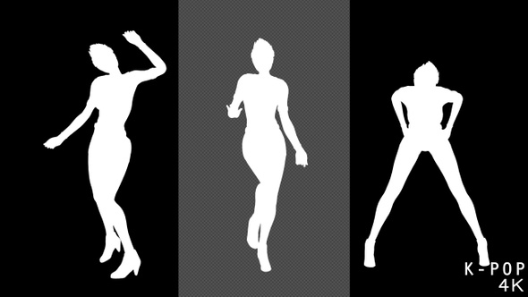 4K K-Pop Dancer Silhouette - 2