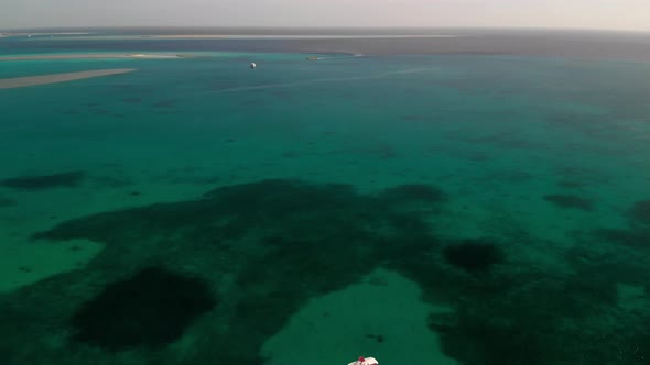 A beautiful quadcopter flight over the Red Sea in the Hurghada area.