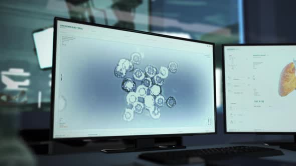 Microbiological Study Of Biological Bacteria Cells Fast Multiplication Animation alt