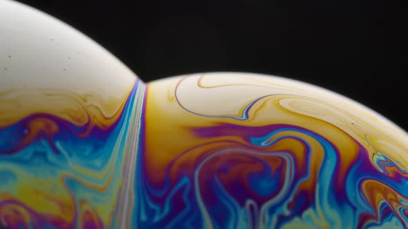 Soap Bubble Macro Rainbow Colors Creating Multicolored Patterns