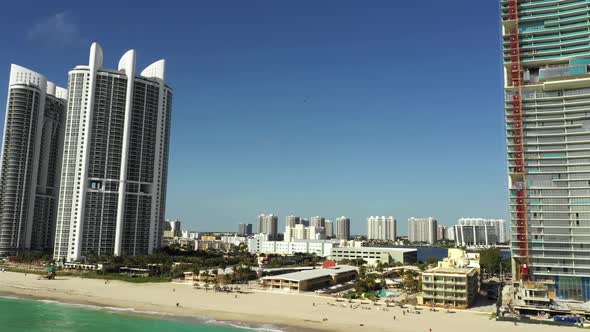 Modern highrise towers Sunny Isles Beach FL