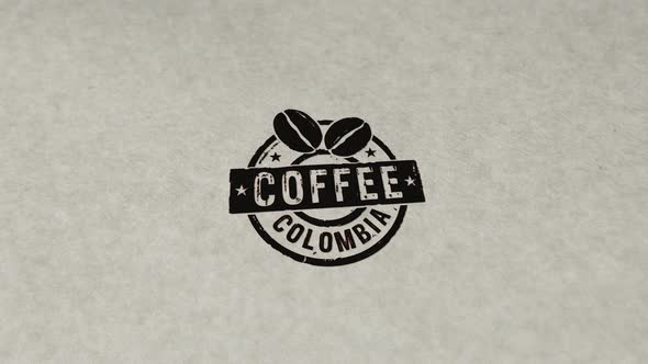 Coffee Colombia stamp and stamping loop