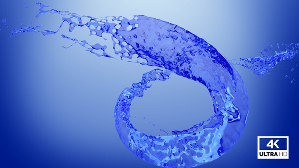 Vortex Splash Of Blue Water V5