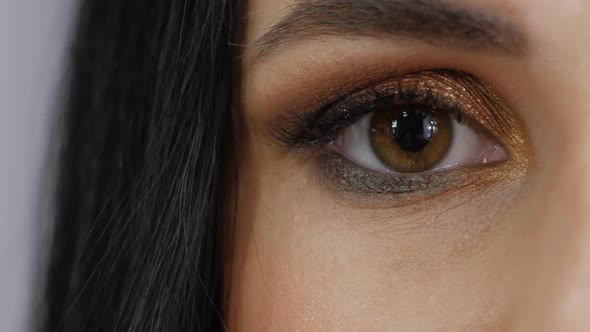 Beautiful Girl with Brown Eyes