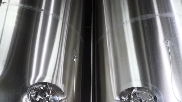 Production of Beer Steel Reservoirs and Pipes in a Brewery