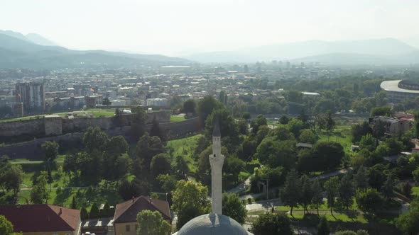 Drone Video of a Mosque Standing in the Historic Center