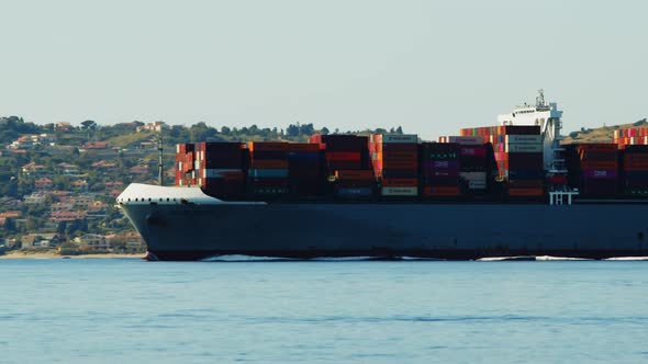 Container Cargo Ship in the Ocean