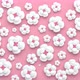 3d animation of cartoon white flowers on a pink background - VideoHive Item for Sale