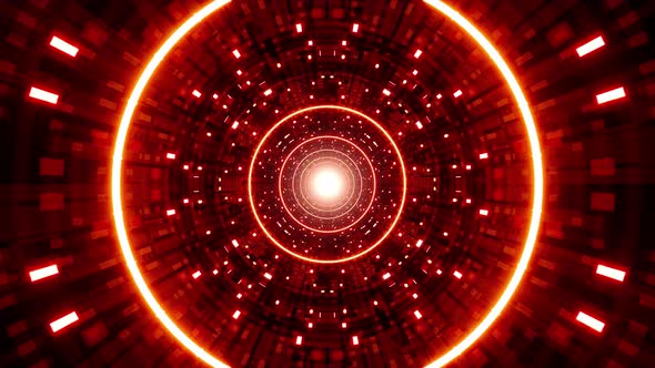 Glittering Dot Light Red Tunnel