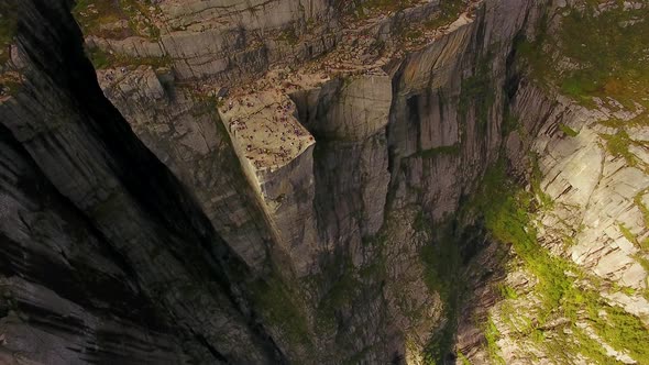 Aerial view of the Pulpit Rock, Norway