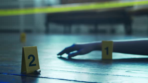 Closeup of a Crime Scene in a Deceased Person's Home.