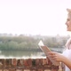 Bwautiful Woman Traveling and Discovering Beautiful Sights with Map - VideoHive Item for Sale