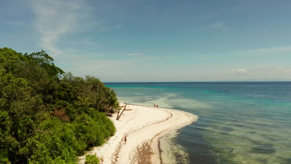 Tropical Island with Sandy Beach