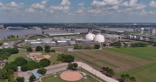 Establishing shot of Baton Rouge, Louisiana