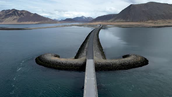 Western Iceland Sword Shaped bridge