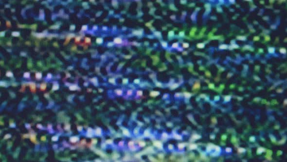 Abstract Digital Glitch. Dynamic Pattern of TV-interference