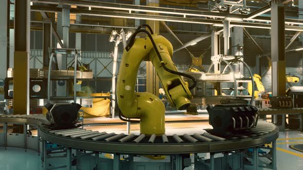 Automobile Assembly Line Production in Car Factory alt