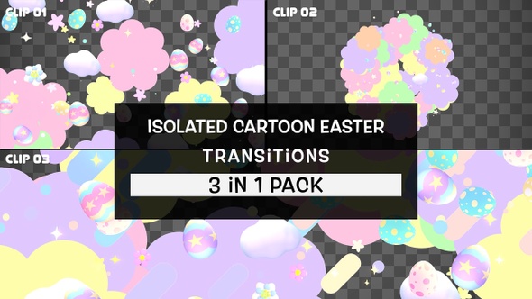 Isolated Cartoon Easter Transitions Pack