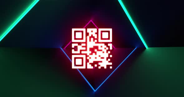 Flickering white QR code 