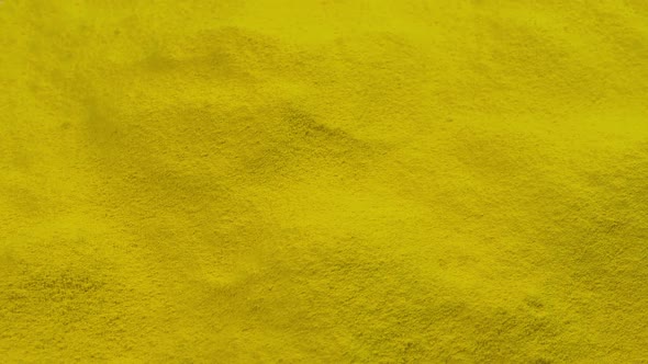 Yellow Powder Surface Moving Shot