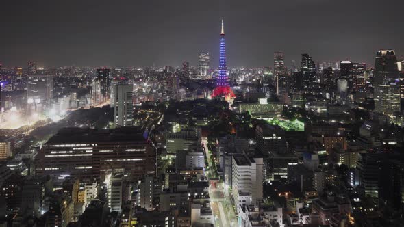 Time Lapse of the amazing Tokyo skyline at night