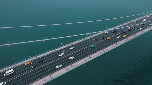 Traffic On The Bosphorus Bridge 