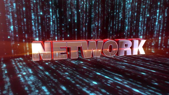 Network 3d consept text