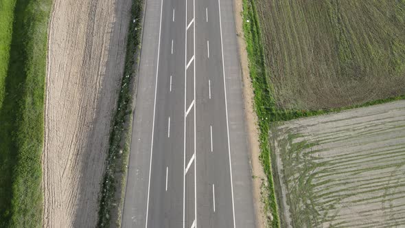 road field highway aerial