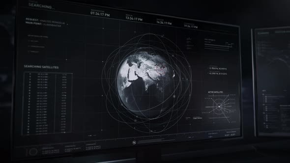 Running position analysis. Selecting satellite data sources on Mongolia. UI alt