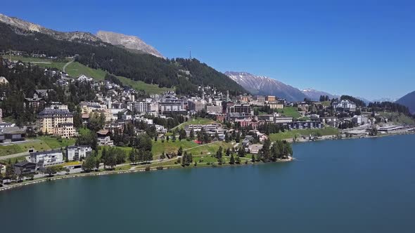 Aerial View of St. Moritz, Switzerland