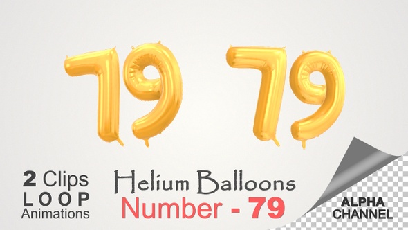 Celebration Helium Balloons With Number – 79
