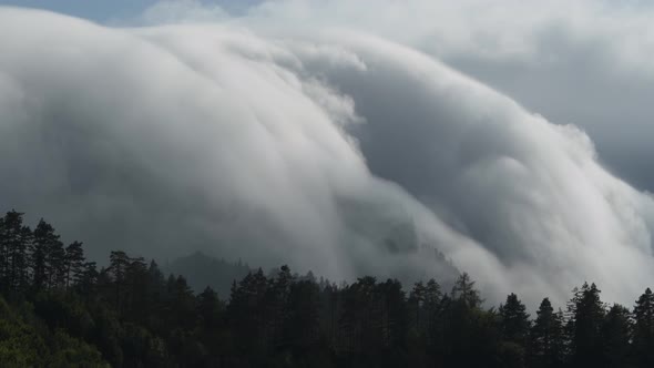 Waterfall Orographic Clouds