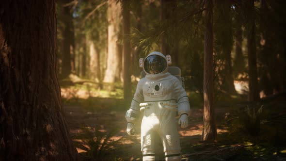 Lonely Astronaut in Dark Forest