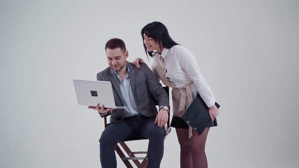 Studio Portrait of Business Couple