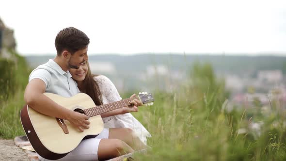 Beautiful Couple In Love In Nature On Romantic Date, Spending Time Together.