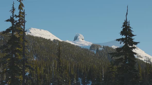 Beautiful Snow Covered Landscape in Canadian Mountain Nature